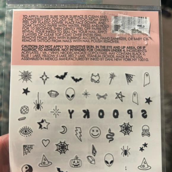 Inked temporary tattoos Nail Art Halloween - Picture 4 of 5
